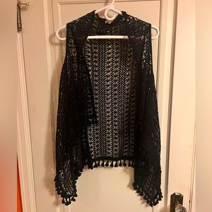 Black boho cardigan